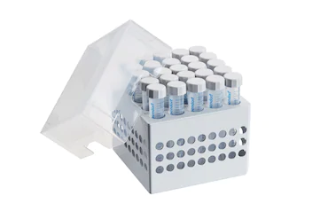 艾本德儲存盒 5 × 5, 可放置 25  個試管，15  mL，2  件，高 127  mm，5  英寸，聚丙烯材料，可耐受最低 -86  °C，可高溫高壓滅菌，帶蓋子并具有數(shù)字字母標(biāo)識