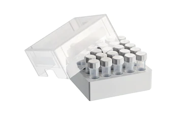 艾本德儲存盒 5 × 5, 可放置 25  個螺旋蓋管，5  mL，2  件，高 76  mm，3  英寸，聚丙烯材料，可耐受最低 -86  °C，可高溫高壓滅菌，帶蓋子并具有數(shù)字字母標(biāo)識