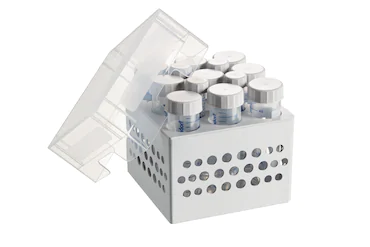 艾本德儲存盒 3 × 3, 可放置 9  個 50  mL 試管和 4  個 15  mL 試管，2  件，高 127  mm，5  英寸，聚丙烯材料，可耐受最低 -86  °C，高溫高壓滅菌，帶蓋子